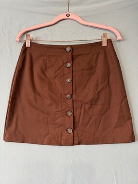 Forever 21 Womens Mini Skirt S Chocolate Brown Schoolgirl Academia Y2K Preppy
